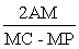 2AM/(MC-MP)