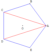 Décomposition du pentagone en 3 triangles