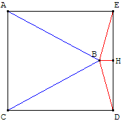 Triangle équilatéral à l'intérieur d'un carré