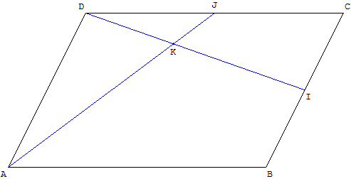 Barycentres dans un parallélogramme