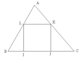 Carré inscrit dans un triangle