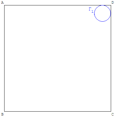 petit cercle tangent dans un carré