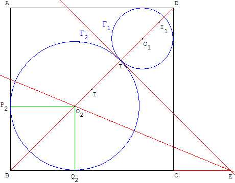 Bissectrice de l'angle formé par deux tangentes