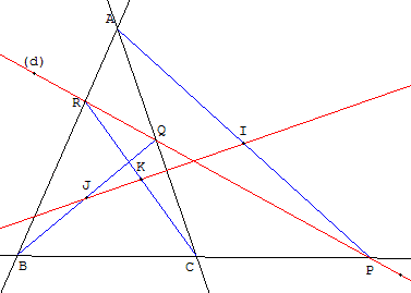 Droite de Newton d'un triangle