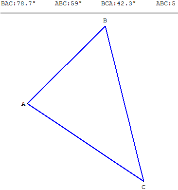 Angles et aire d'un triangle