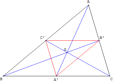 Médianes et triangle médial