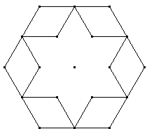 Étoile inscrite dans un hexagone