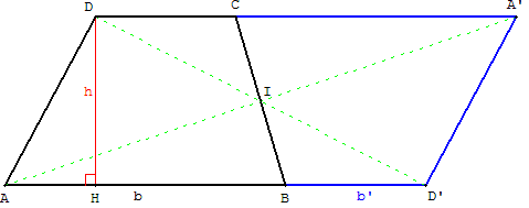 parallélogramme formé par deux trapèzes