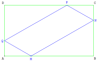 Parallélogramme dans un rectangle