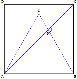 Angle - carré et triangle équilatéral