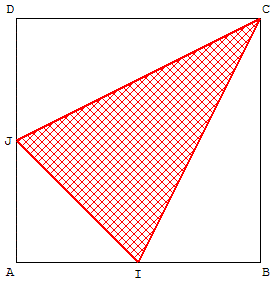 Un triangle dans un carré