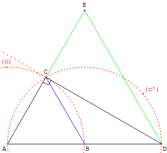 D'un triangle équilatéral à un triangle rectangle