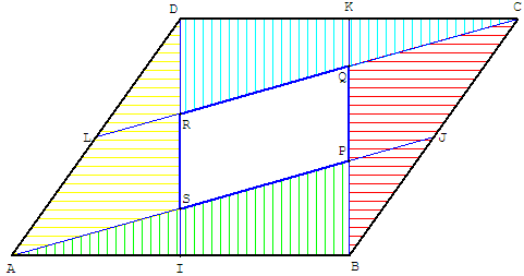 Multiplication de l'aire d'un parallélogramme - Solution