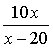 10x/(x-20)