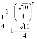 (1/4)(1 - λ^n)/(1 - λ)