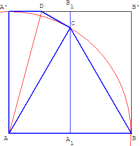 Triangle équilatéral dans un carré
