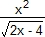 x²/rac(2x - 4)