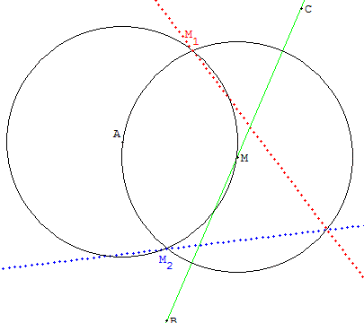 Intersection de deux cercles