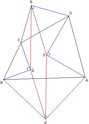 quatre triangles rectangles isocèles