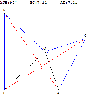 Construction de deux triangles rectangles isocèles