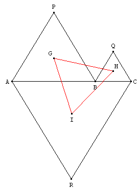 Quatre triangles équilatéraux