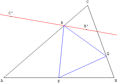 Triangle équilatéral inscrit dans un triangle