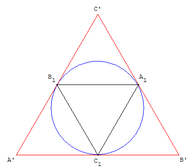Triangle et cercle inscrits - triangle médial