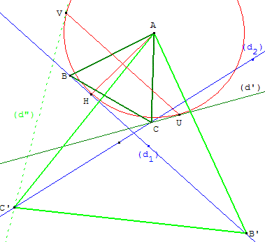 Triangle équilatéral avec contraintes - construction