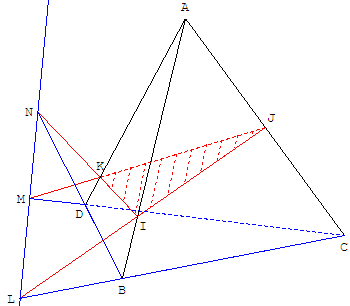 section triangulaire d'un tétraèdre