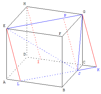 Droite parallèle à un plan - méthode géométrique 2