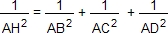 1/AH²=1/AB²+1/AC²+1/AD²