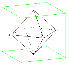 Octaèdre inscrit dans un cube