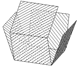 Pliage du patron de cube