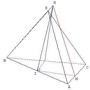 Section plane d'un tétraèdre