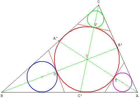 quatre cercles et tangentes communes