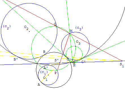 Cercle tangent à trois cercles