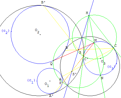 Cercle tangent à trois cercles