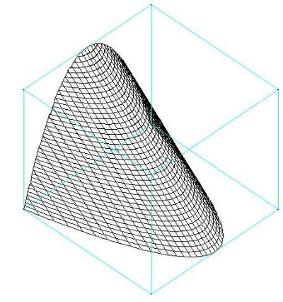 Paraboloïde hyperbolique x² + y + z = 0