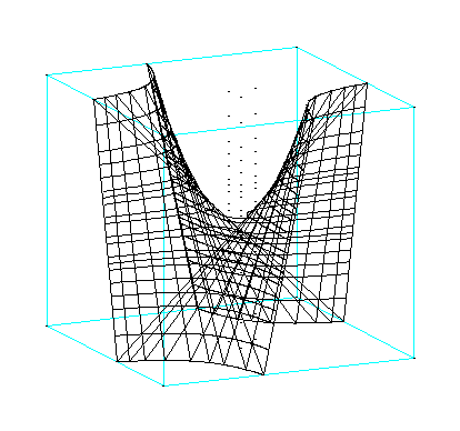 Paraboloïde à selle dans un cube 3