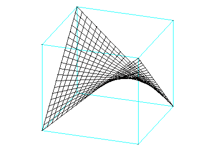 paraboloïde hyperbolique - vue 1