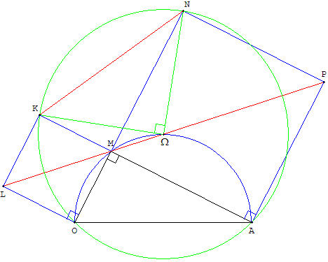 Deux carrés autour d'un triangle rectangle