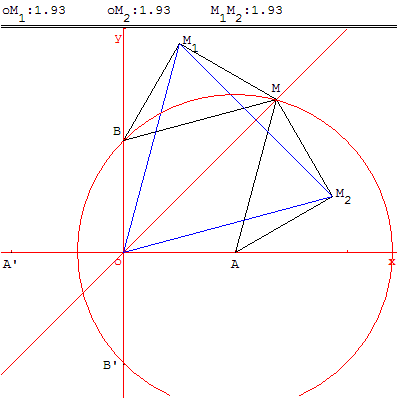Recherche de triangles équilatéraux - Solution