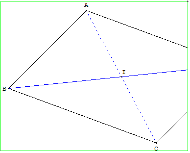 Diagonale d'un parallélogramme - Solution